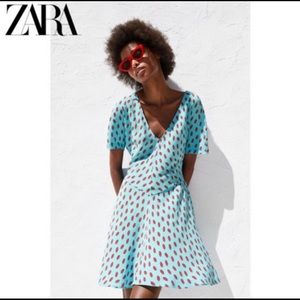 Zara Lip Print Mini Dress, Size M